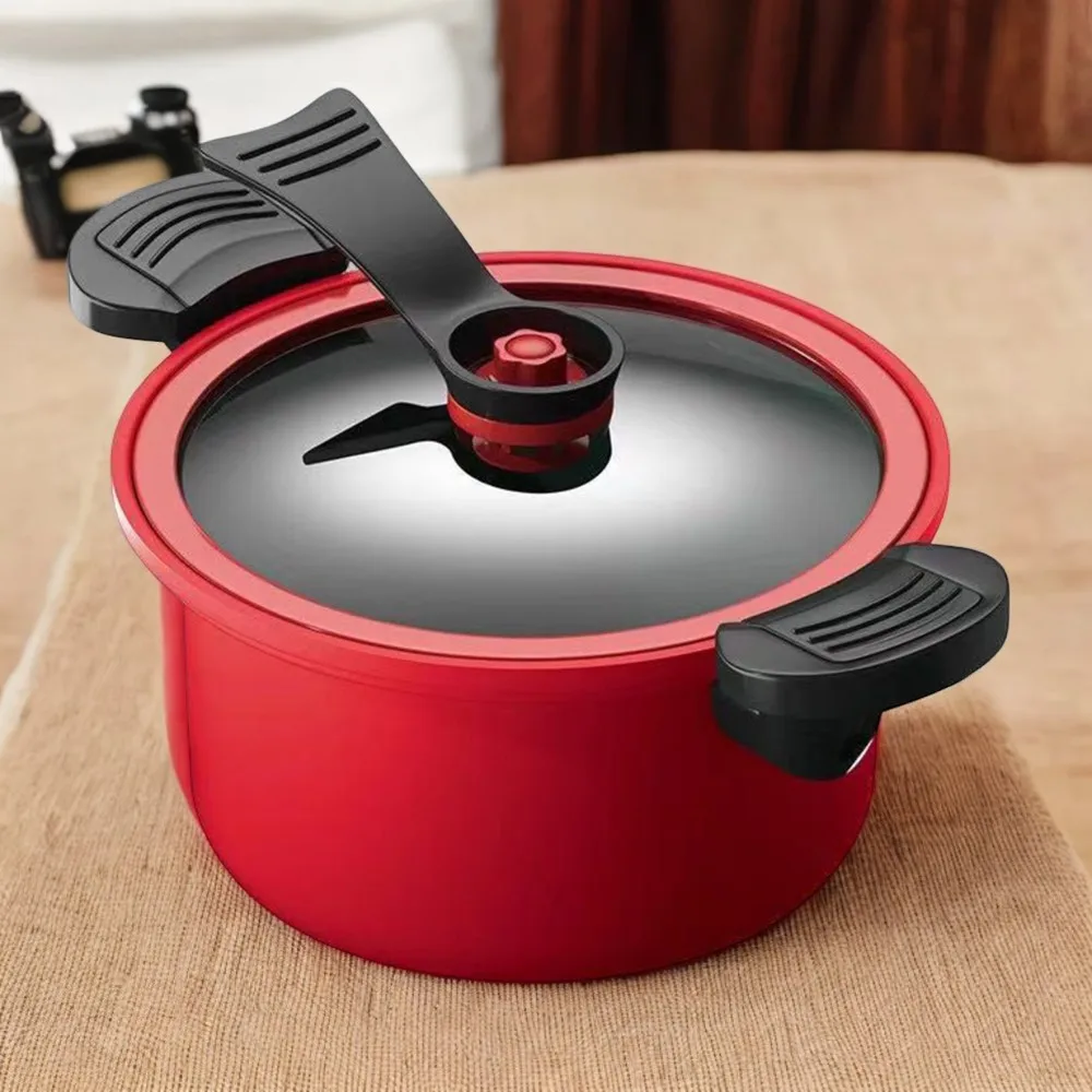 High-Quality Convenient Non-Stick 3.5L Pressure Cooker - Versatile Cooking Pot for Soup, Meat, and Rice - Durable and Efficient 