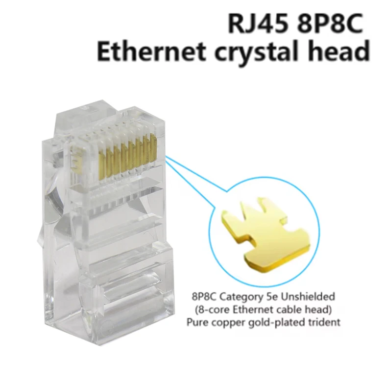 【20PCS】4P4C 6P4C 6P6C 8P8C RJ11 Telephone Modular Plug Jack RJ11 Connector Crystal Head Ethernet Cable Plugs Heads