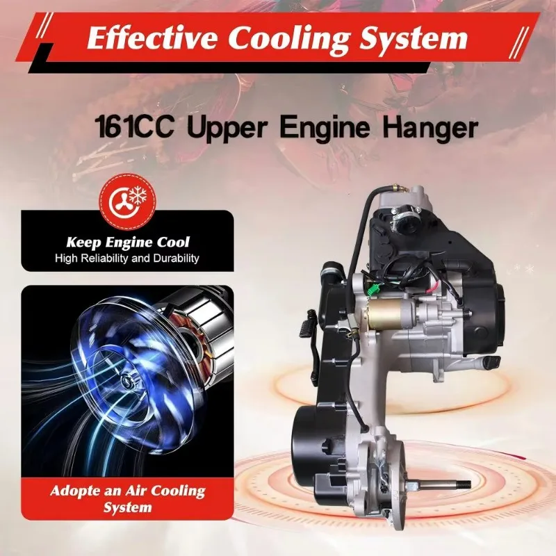161CC 4  High Torque Long case Complete Engine Kit Easy Installation New Scooter Engine