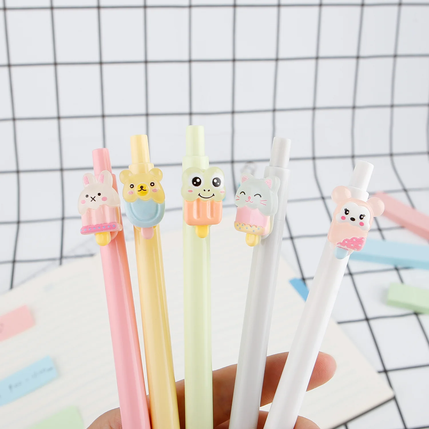 5pcs/lot Ice cream pen black ink kawaii stationery kids school supplies 0.5mm