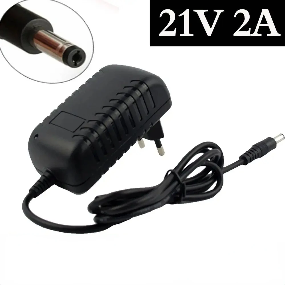 

21V 2A Lithium Battery Charger Electric Screwdriver 18V 5Series 18650 Lithium Battery Wall Charger DC 5.5 * 2.1 MM