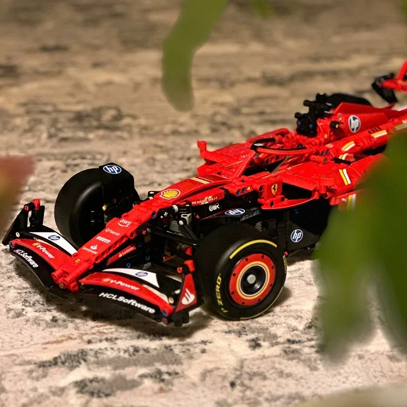 Raumdekoration 1361 Teile Rotes Sportrennwagen-Bausteinset Superauto-Bausteine Geburtstags- und Weihnachtsgeschenk für Erwachsene – Detail 3