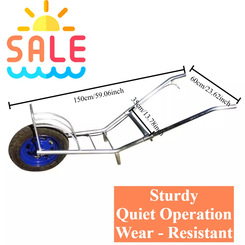 

Thickened Farm Single-Wheel Cart - New Lightweight Handbrake Wheelbarrow for Agricultural Daily Hauling