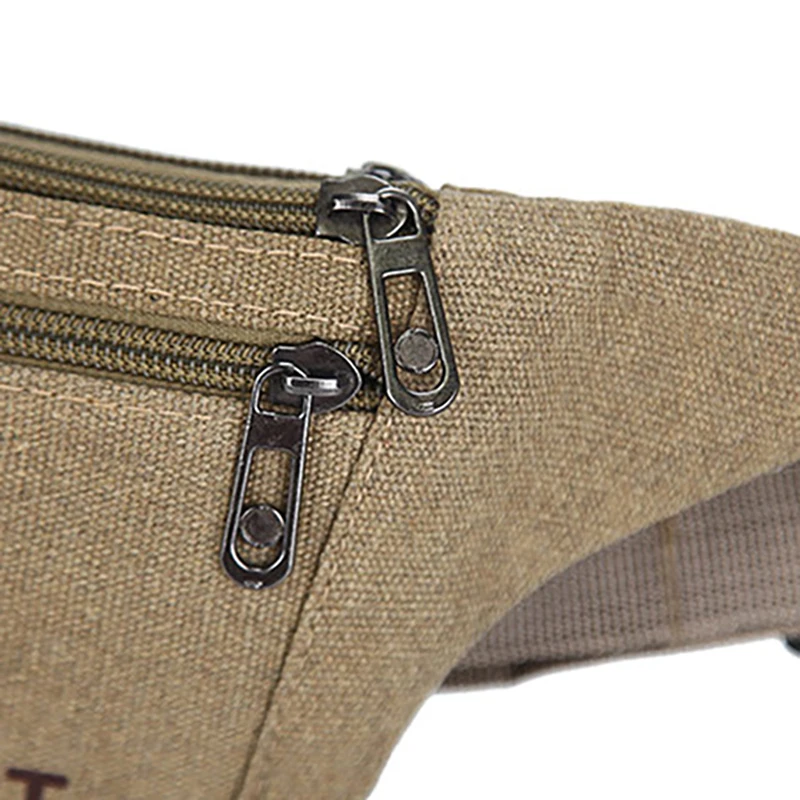 Canvas Waist Bag Men Women Sports Running Waistpack Anti Theft Slim Invisible Mobile Phone Holder Outdoor Fanny Pack