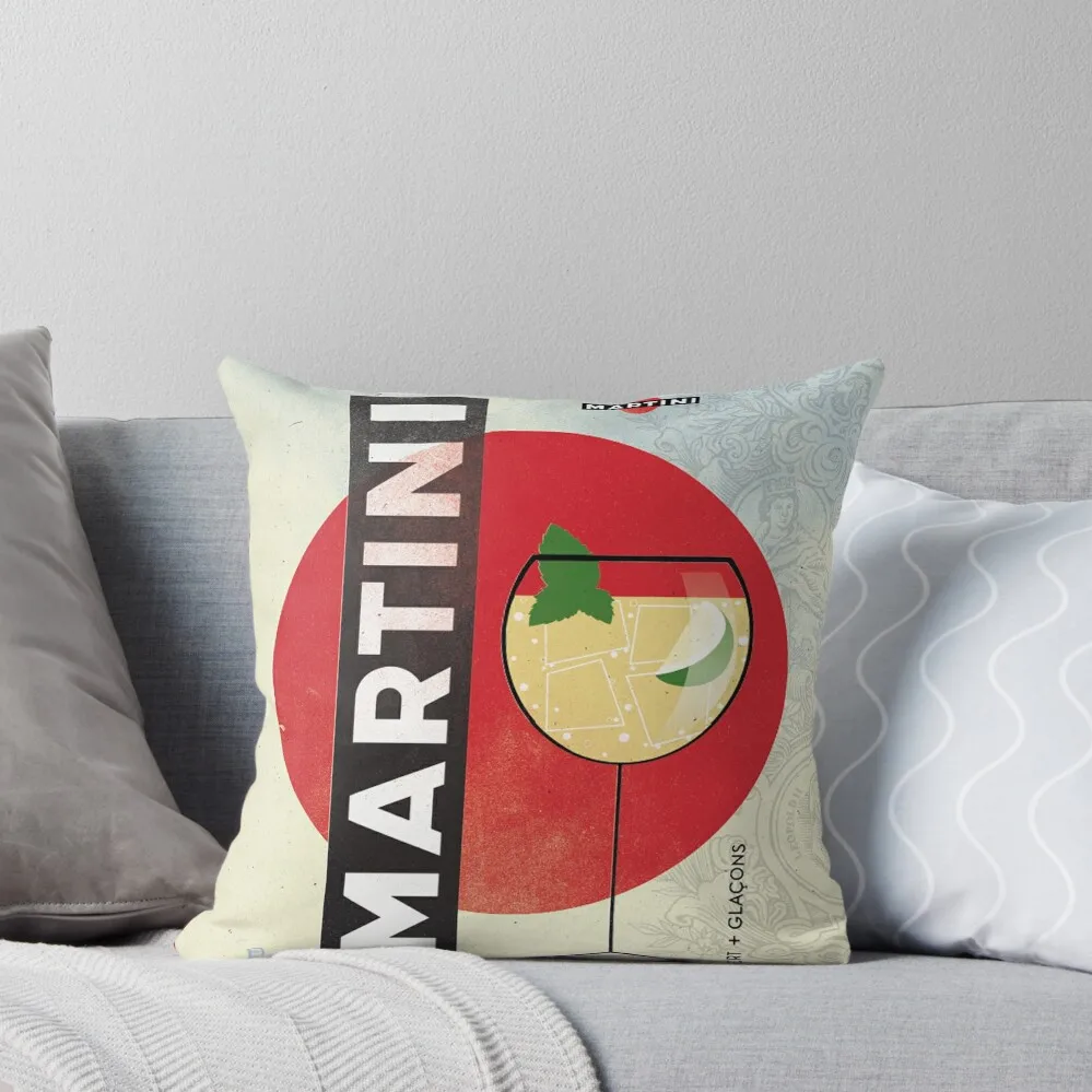 Vintage pub - Martini aperitif Throw Pillow Decorative Sofa Cushions Pillow Case Christmas