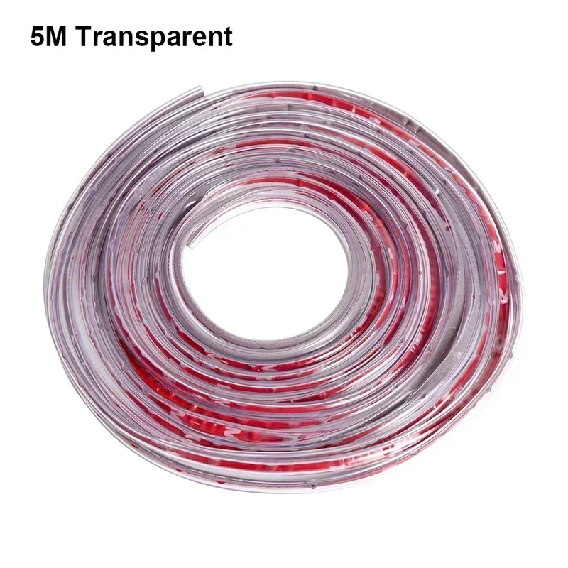 5M Transparente PVC-Kantenschutzstreifen für Autotüren, Kratzschutzleisten, Antikollisions-Dichtungsstreifen, Transparente Türschutzstreifen gegen Kratzer