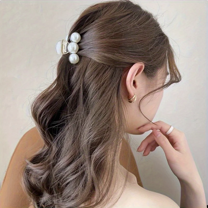 1 مشبك شعر نسائي أنيق - مشبك شعر بمقبض قديم بسيط مناسب للشعر السميك والرقيق، مع قبضة قوية