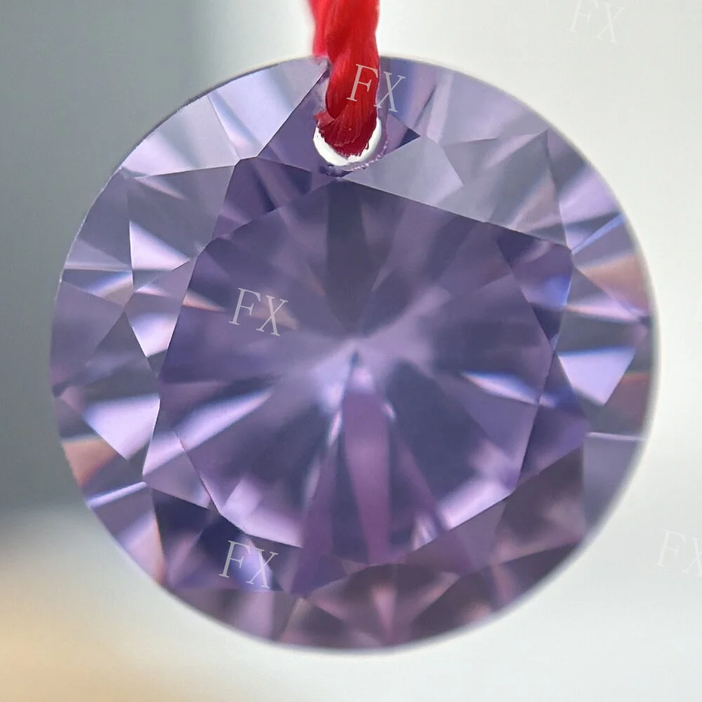 5colors 4-12mm Light Purple A Hole Cubic Zirconia Stone AAAAA Zirconia CZ stone For Jewelry DIY Stone