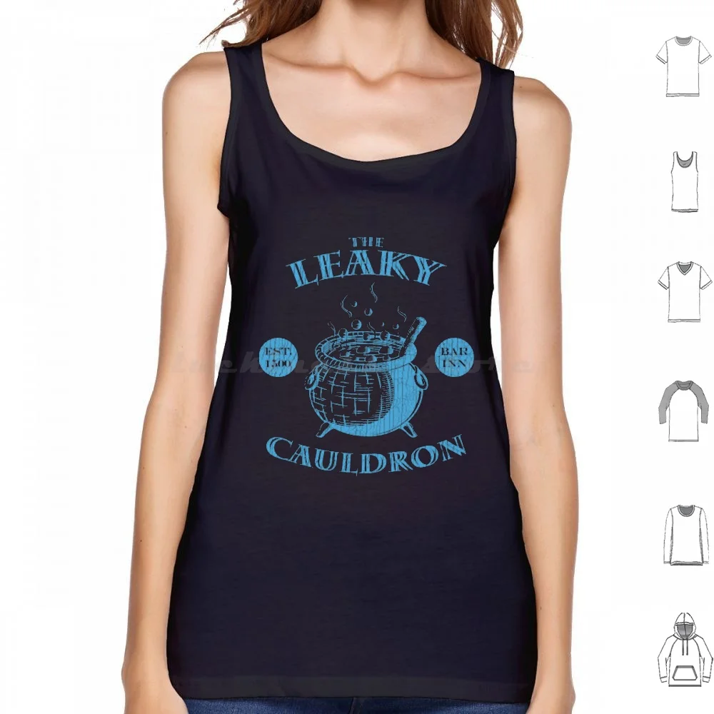 The Leaky Cauldron Sticker Tank Tops Vest Sleeveless Books Diagon Alley Geek Jk Rowling Magic Magician Movies Wizard Newest