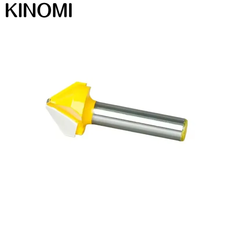 6mm Double Edge Folding V Groove Router Bits for Wood/ACP/ACM Carbide Aluminum Woodworking End mill 3d Wood Milling Cutter