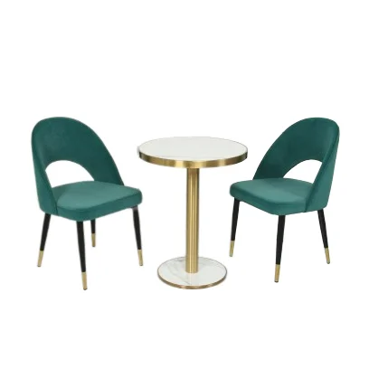 2-seating Eco-Friendly Commercial Furniture Restaurant Cafe Furniture Table and Chair Green Design Dining Dables and Chairs Set