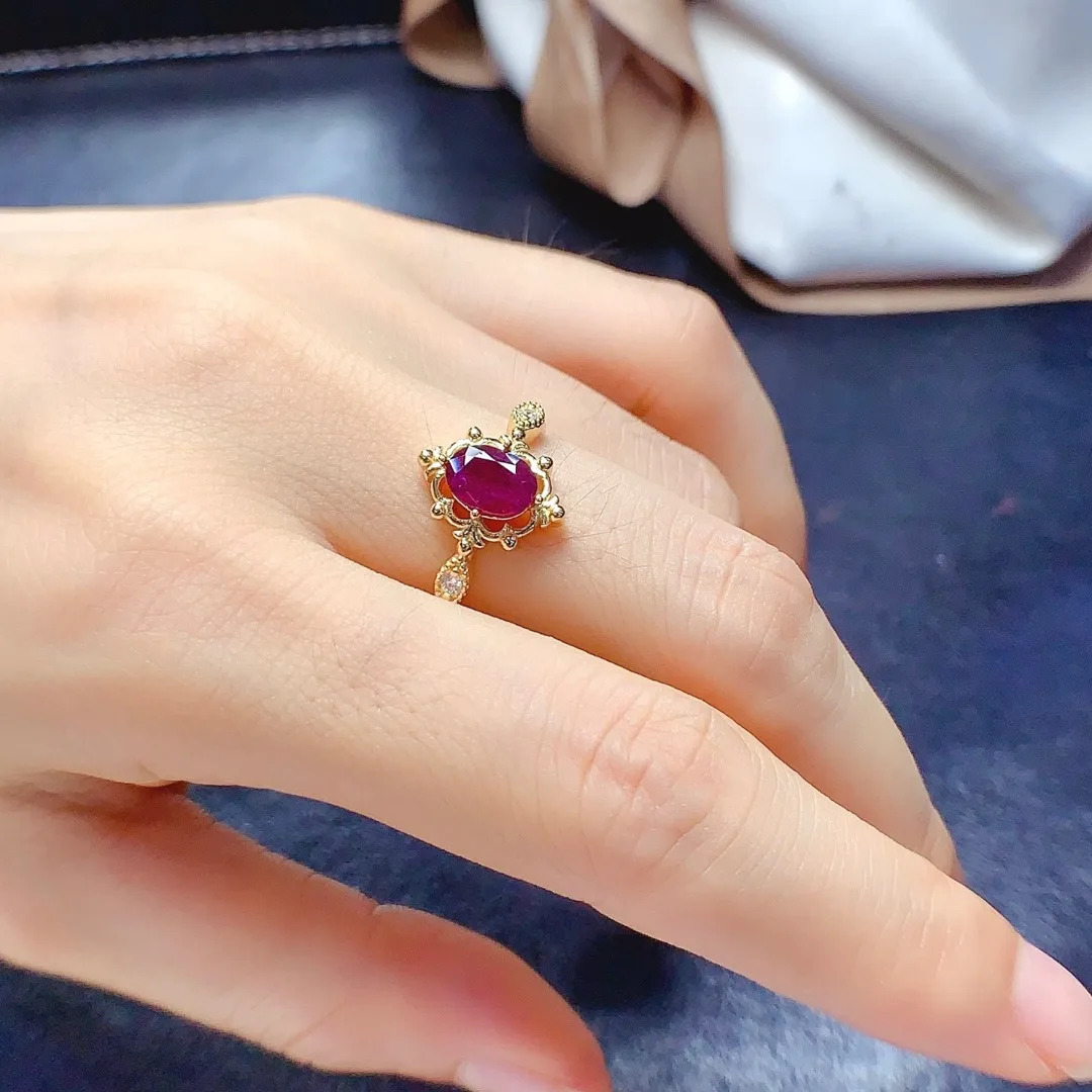 أزياء الإرث اللامع مصمم رائع من الياقوت الطبيعي S925 فضة يخلق هدية فاخرة حقًا لها #3