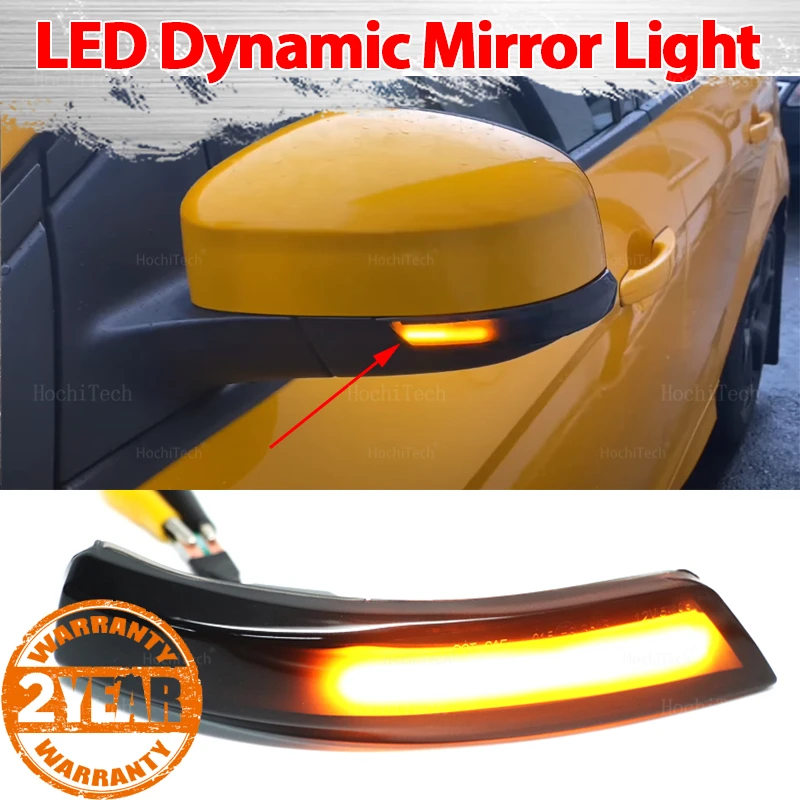 Dynamic Turn Signal LED Rearview Mirror Indicator Blinker Repeater Light for Ford Focus 2 MK2 Focus 3 MK3 3.5 Mondeo MK4 EU