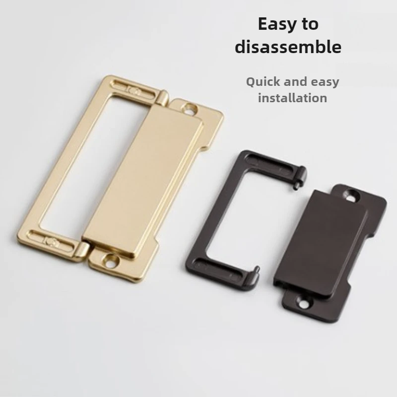 Simple Flat Concealed Buckle Drawer Cabinet Handle Invisible Flat-mounted Gusset Furniture Hardware Aluminum Alloy Handle
