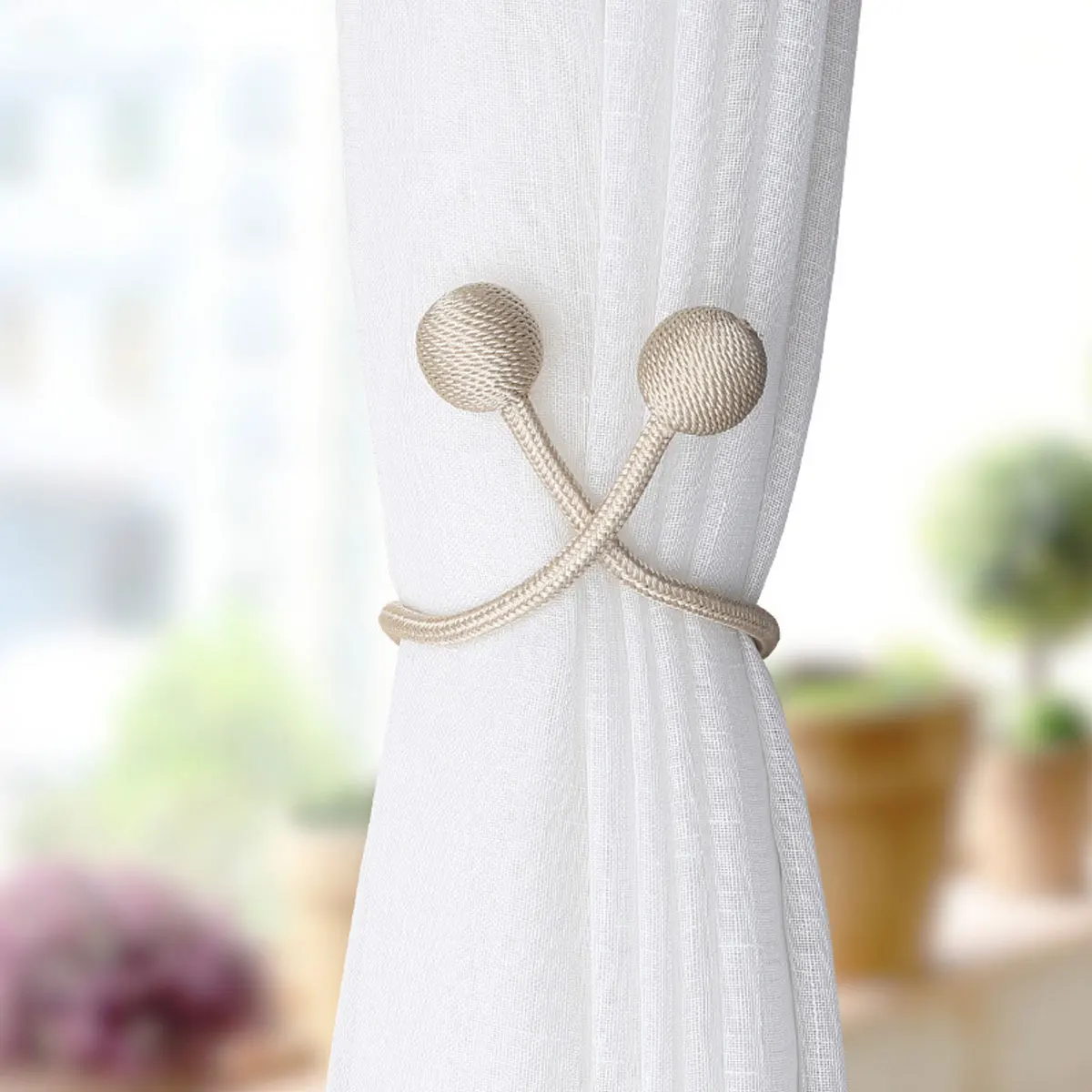 Woven Any Shape Strong Curtain Tie Plush Curtain Tie Rope 1/2PCS - view 4