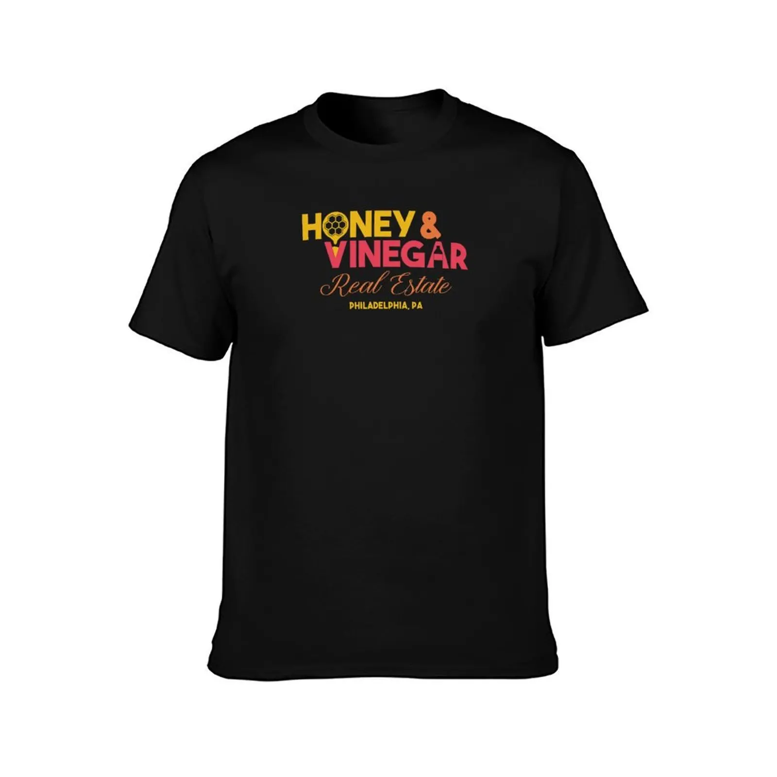 Honey & Vinegar Real Estate T-Shirt, Summer Casual Cotton Tee, Oversized Streetwear Tops, Vintage Graphic Print, 100% Cotton