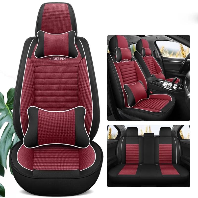 

Универсальные чехлы на автомобильные сиденья для Hyundai Ioniq 5 Santa Fe Creta Ford KA Edge Explorer BMW E39, дышащие аксессуары для салона автомобиля