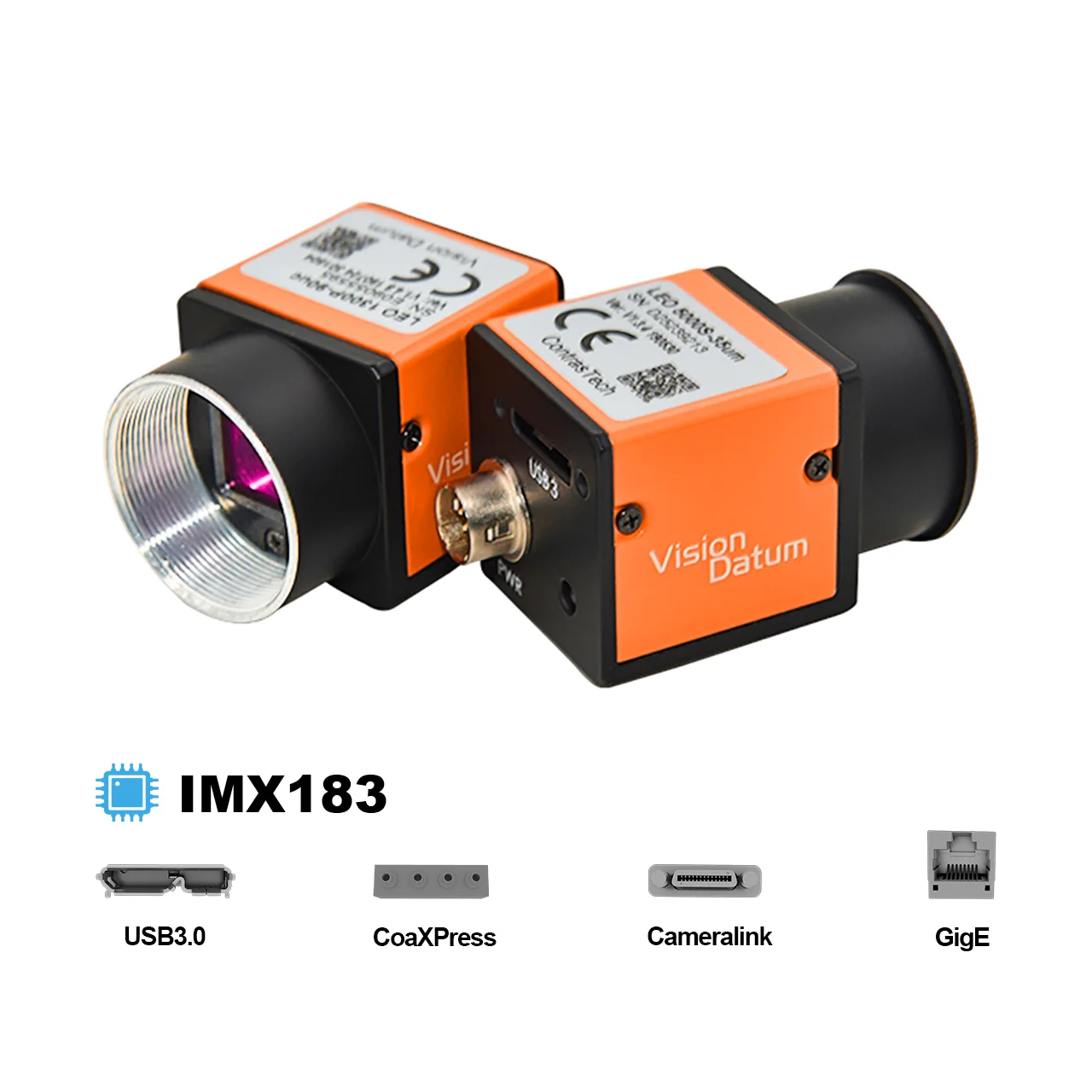 Compact Design 20MP Quality Assurance 1inch IMX183 USB 3.0 Industrial High Resolution Machine Vision Camera for