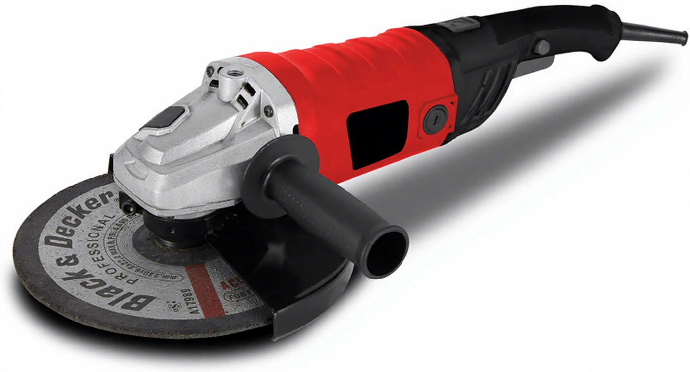 230mm 9in Industrial Heavy Duty Cordless Electric Power Angle Grinder 6500rpm 2200w Paddle Switch Rotating Rear Handle