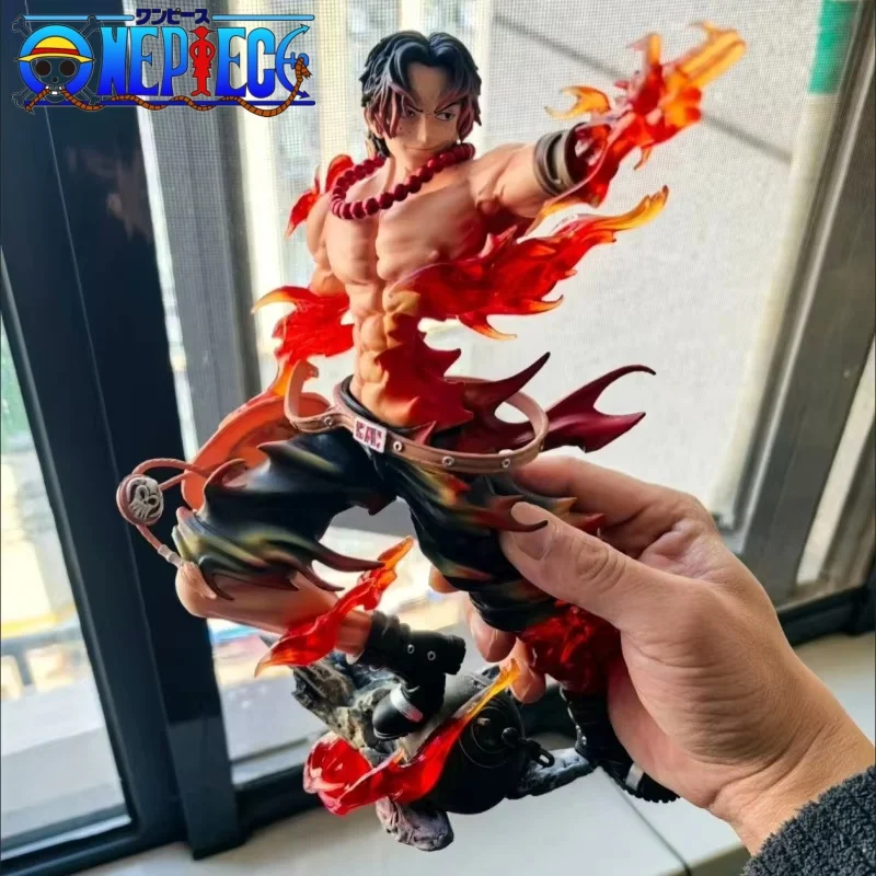 

New Hot One Piece Flame Portgas·D· Ace Action Figure Pvc Model Stand Statue Gk Collection Decoration Doll Kid Toy Birthday Gifts