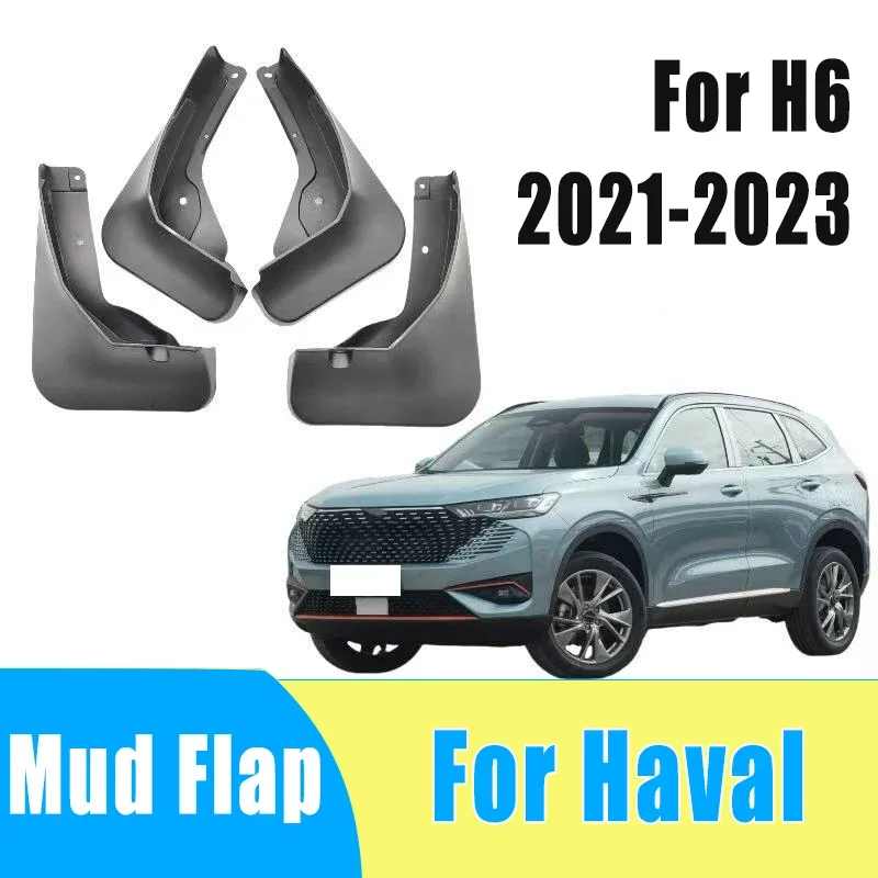 

4pcs Automobiles Tire Mudguard Waterproof Prevent Mud Splashing Car Mud Flap Fender Trim Accessory For Haval H6 2021-2023 2022