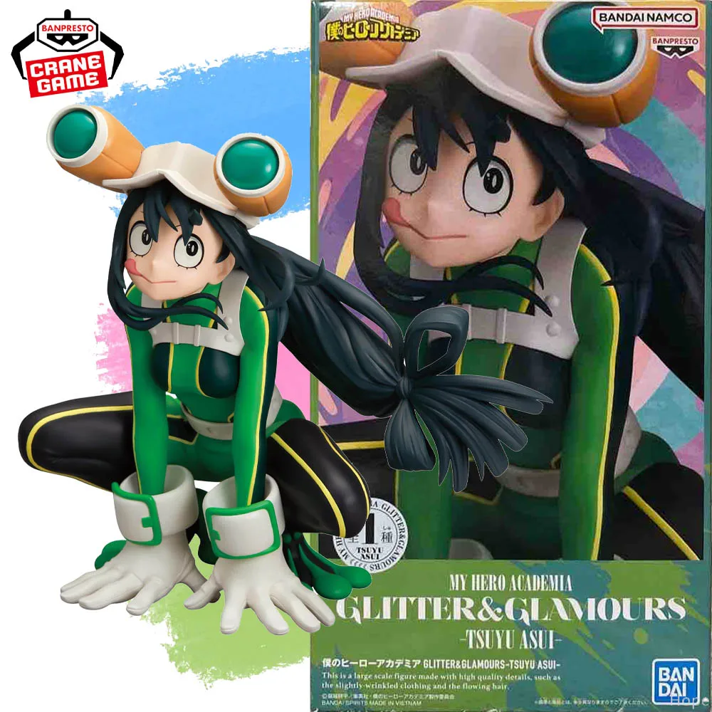 

В наличии подлинная фигурка BANPRESTO GLITTER & GLAMOURS My Hero Academia Tsuyu Asui, аниме-модель игрушки
