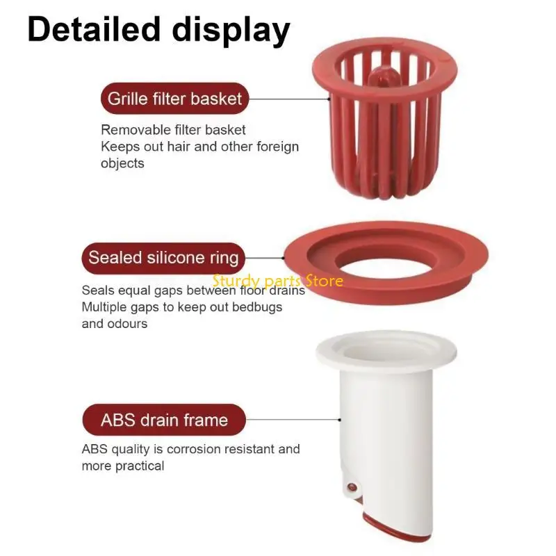 

97QC High Efficiency Filtering Floor Drain Stable Bathroom Floor Drain Simple Install