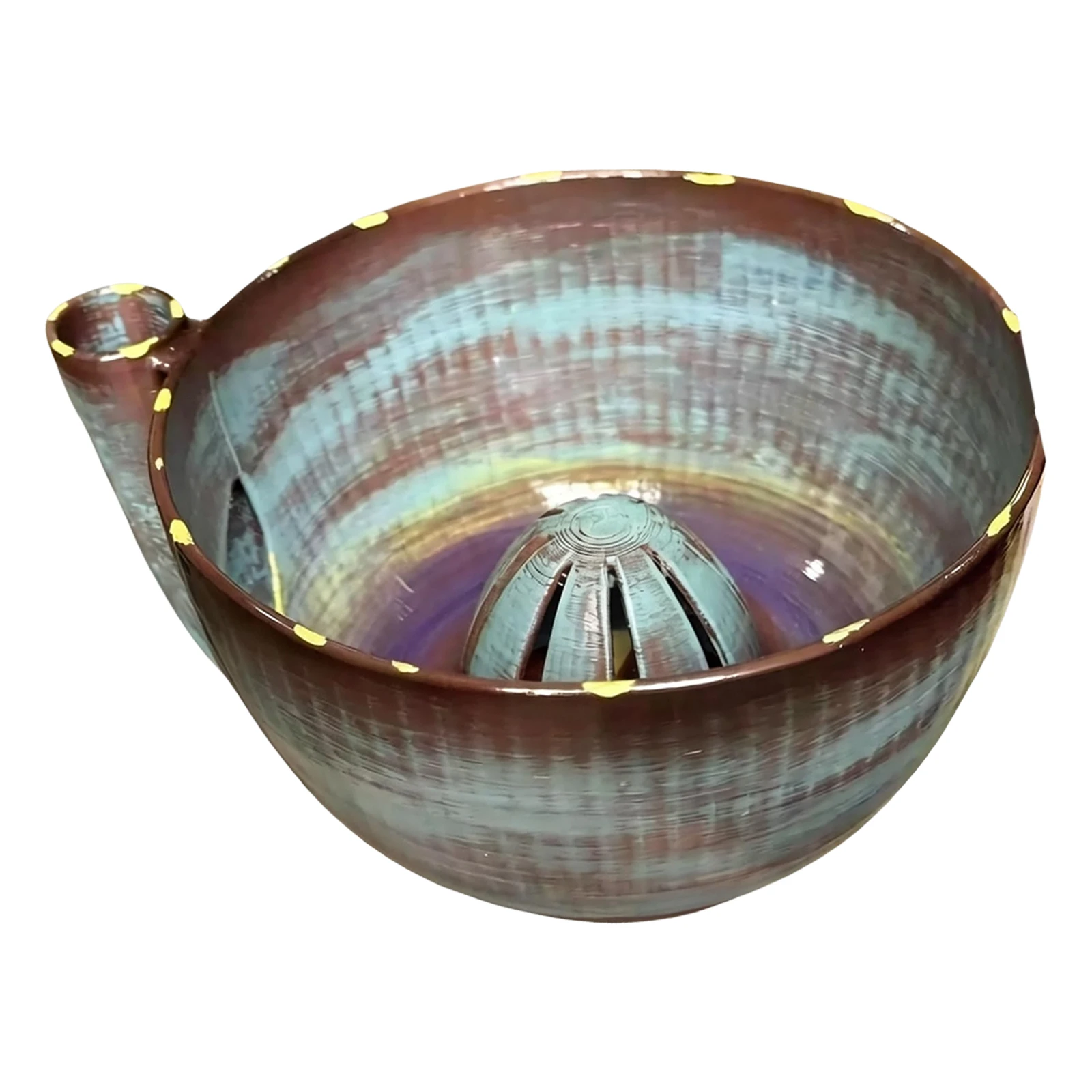 2026 Self Spinning Berry Washing Bowl Ceramic with Drain Holes, 360 Degree Cleaning Fruit Swirl Colander Center Cone, Automatic