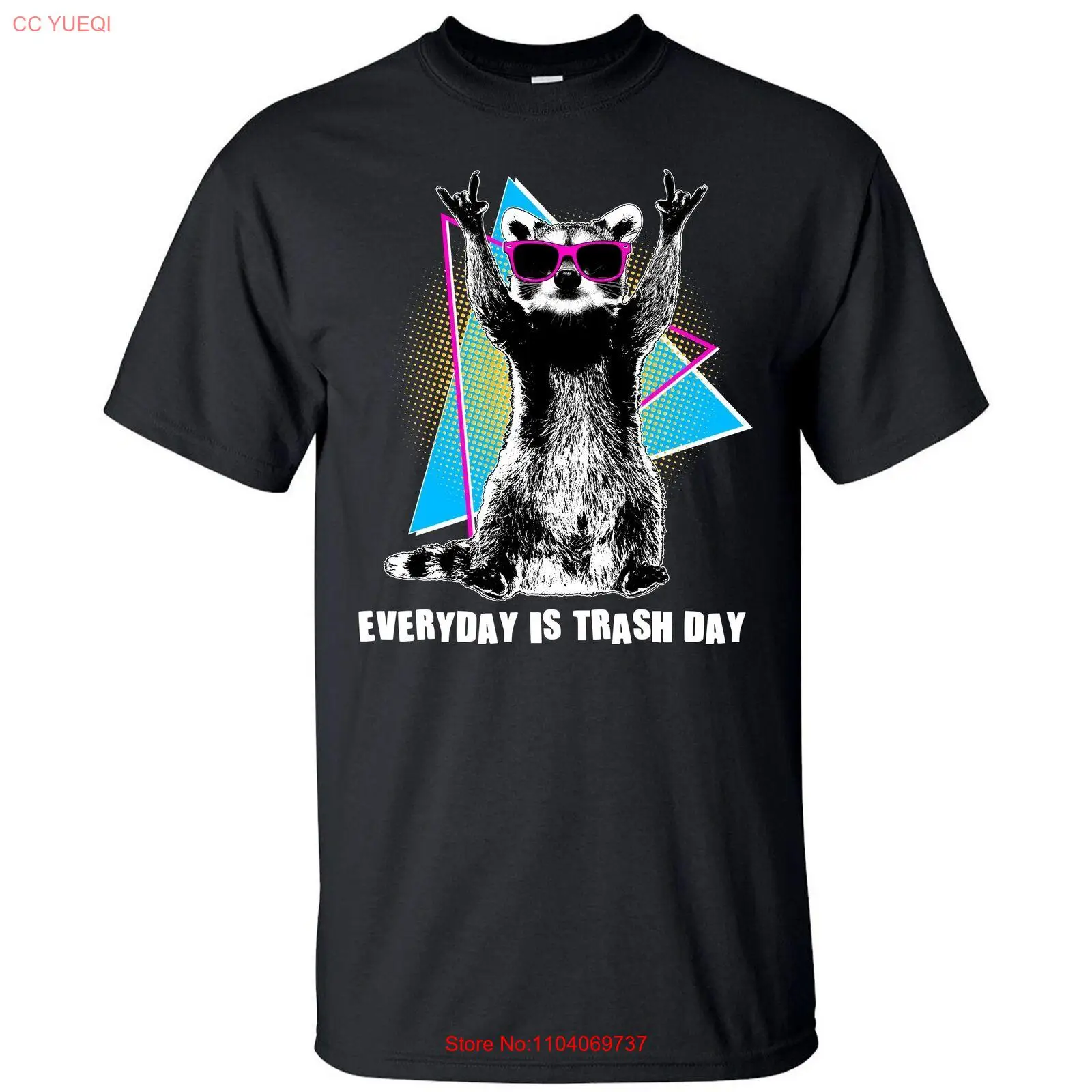 Funny Retro Everyday Is Trash Day Raccoon Tall T-Shirt