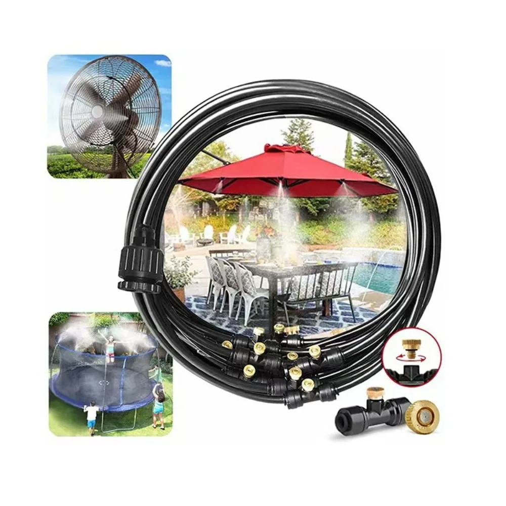 

Garden Irrigation Garden Electric Pump Metal Mist Cooling System Irrigation Sprinkler Misting Cooling System