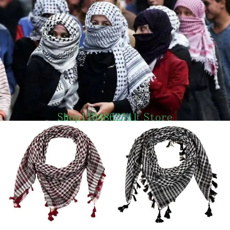 

652F Comfortable Arafat Hijab Scarf Shemagh Scarf Arabian Dubai Saudi Desert Shawl