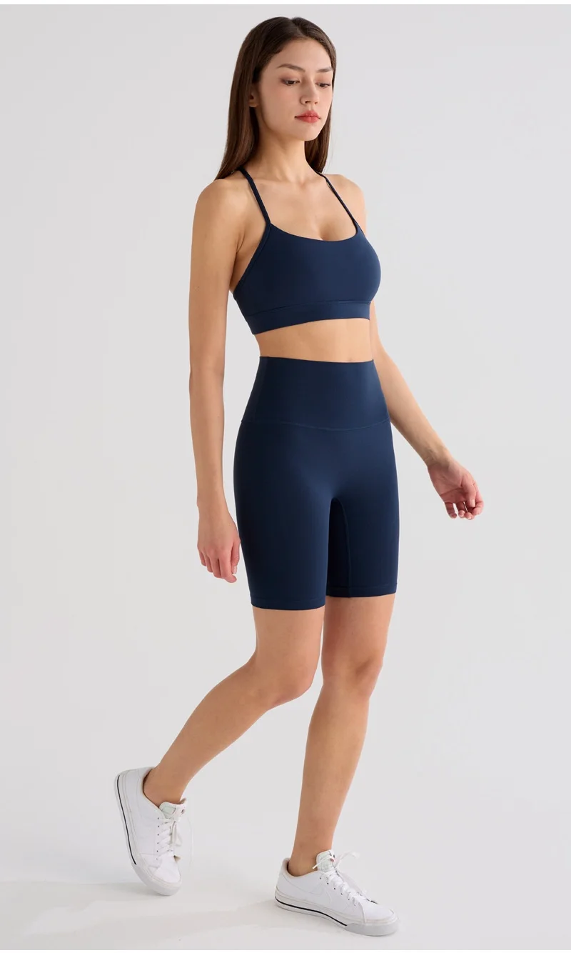 

Yoga Shorts Beige Woman Women Anti-Pilling Elastic Ladies Regular Crop Quality Tight-Fit Waisted Solid Jogging Summer Style Warm