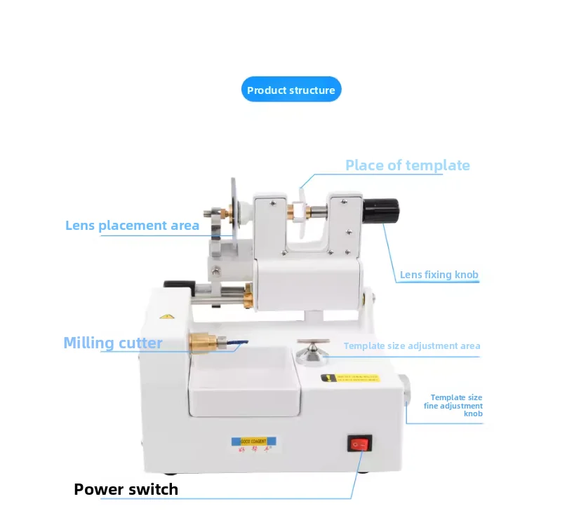 Optical Lens Cutter Cutting Milling Machine CP-4A without water cut  high speed 110V/220V