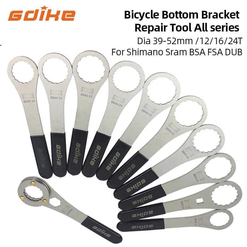 

Bicycle Bottom Bracket Tool 12/16/24T Bike Torque Wrench Suitable for Shimano Sram BSA FSA DUB 3 In 1 BB Repair Tool Dia 39-52mm