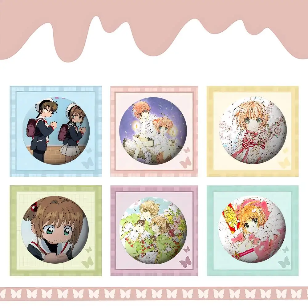 C-Cardcaptor Sakuras Badges Tinplate Soft Button Pin Brooch Metal Badge Custom Jewelry Accessories Hat Bag Lapel