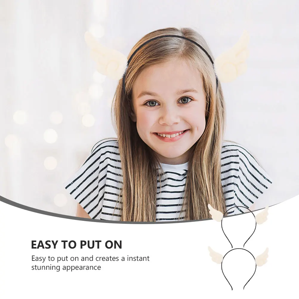 

2pcs Halloween Angel Headdress Festival Costume Headpiece Cosplay Hair Decor Lightweight Elegant Party Masquerade Performance