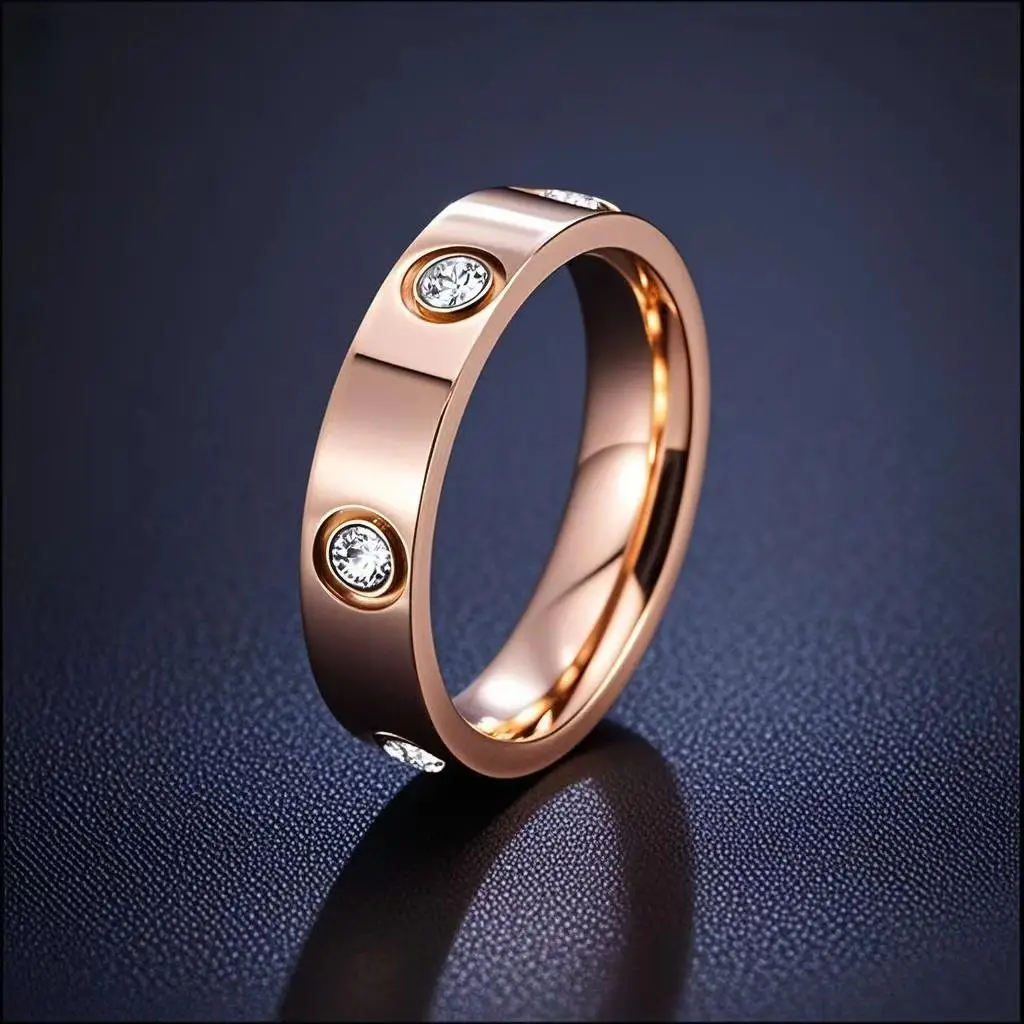 

Stainless Steel Diamond Ring - Unisex Jewelry Gift Size 5-11 Fashionable Accessory for Men And Women