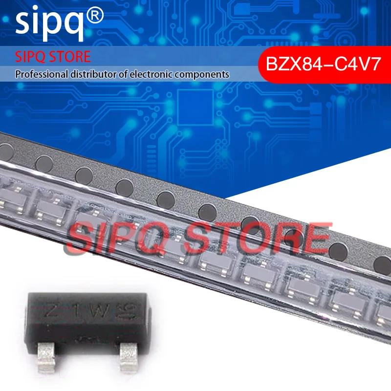 

200PCS/LOT BZX84-C4V7,215 BZX84-C4V7 ±5% Single 4.4V~5V 250mW 4.7V SOT-23(TO-236) Zener Diodes NEW Original