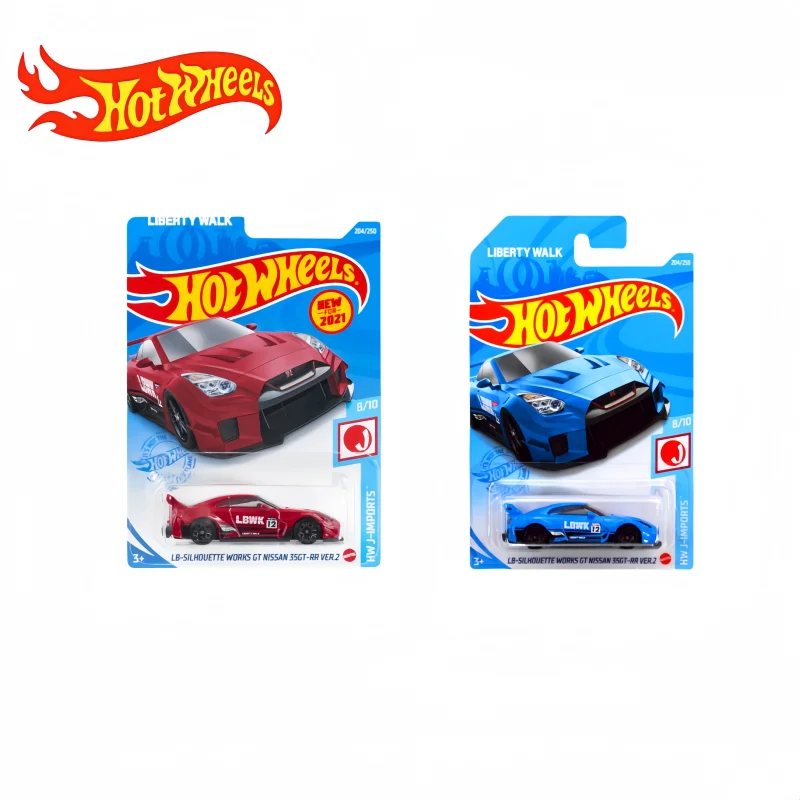 

Genuine Hotwheels Car Model Toy-Red & Blue Leather High-End Small Vehicle Collectible Gold Finish Children'S Birthday Cool Gift