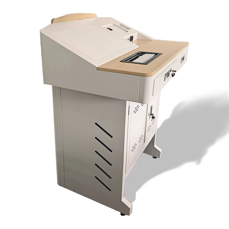 Smart Digital Podium with Audio Power Amplifier Speaker Ensuring clear Sound Operation for Effective Classroom Instruction