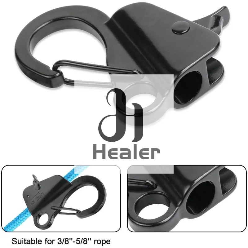 Universal Boat Fenders Clips 3/8 In Quick Threading Spring Adjustable Sliding Line Anchors Hooks Yacht Accessories