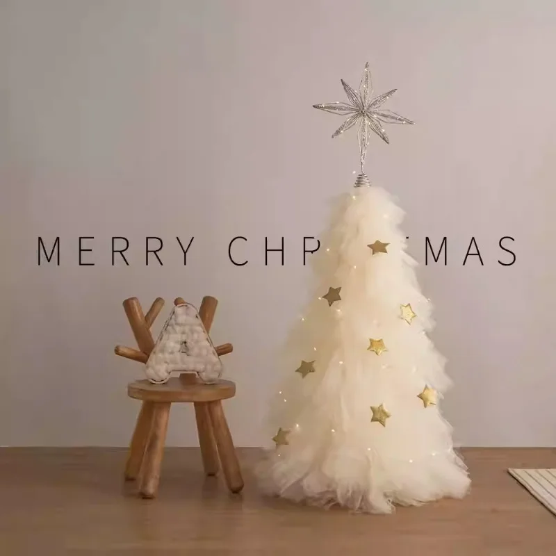 

noel décoration 2025 1.5M Christmas tree beige yarn tree Christmas scene decoration navidad decoraciones para el hogar 크리스마스