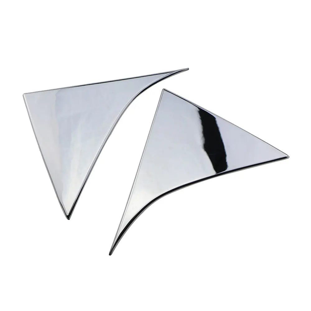 For Hyundai Tucson 2015 2016 2017 2018 2019 2020 2021 Rear Window Spoiler Cover ABS Chrome Side Triangle Trim Stickers