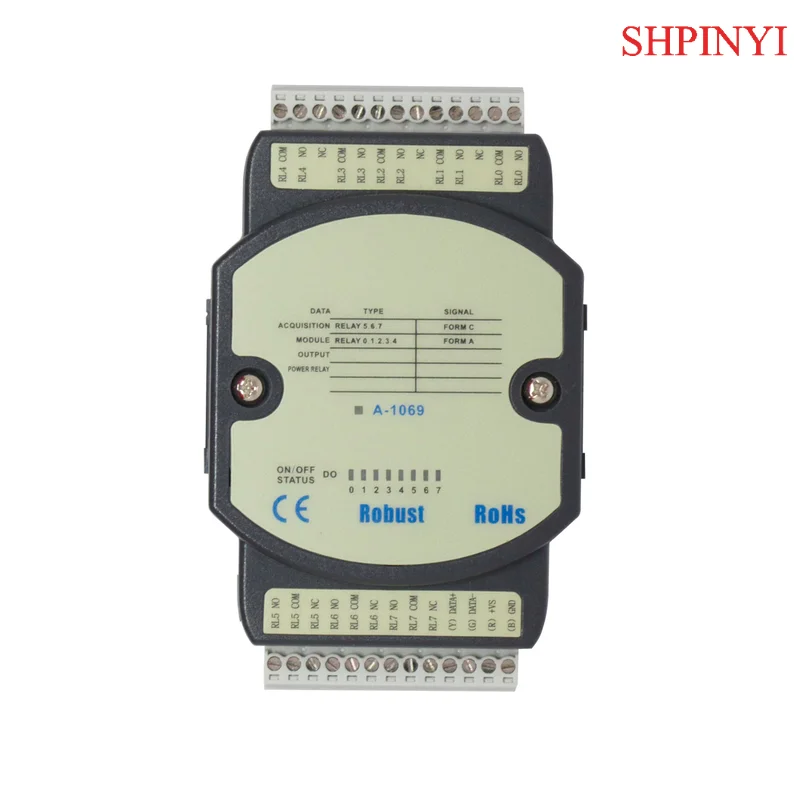 ATC – Module IO numérique, approvisionnement d'usine, prise en charge du Module de sortie de relais de puissance 8DO, Port Modbus RTU RS-485 A-1069