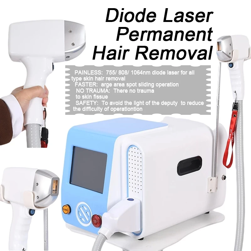 

Depilation 808nm 755nm 1064nm Diode Laser Hair Removal Machine Permanent Removal Cooling Head Painless Laser Epilator For Salon