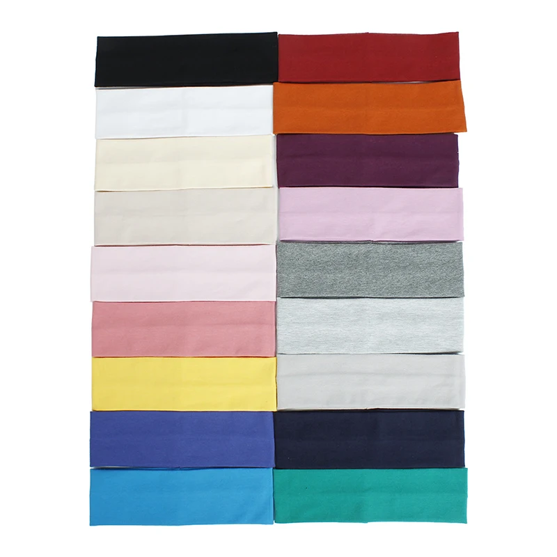 

Cotton Headband Elastic Hair Band Sport Fitness Run Headbands Hair Accessory Wide Turban Yoga Headband Bandanas Makeup Headdress