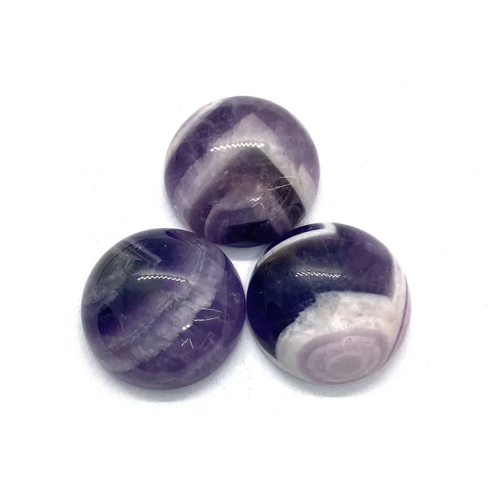 1pc Natural Stone Cabochon Amethyst Tiger Eye Agate Turquoise Round Cabochon Beads Fit Pendants Rings Earring Jewelry DIY 4-14mm