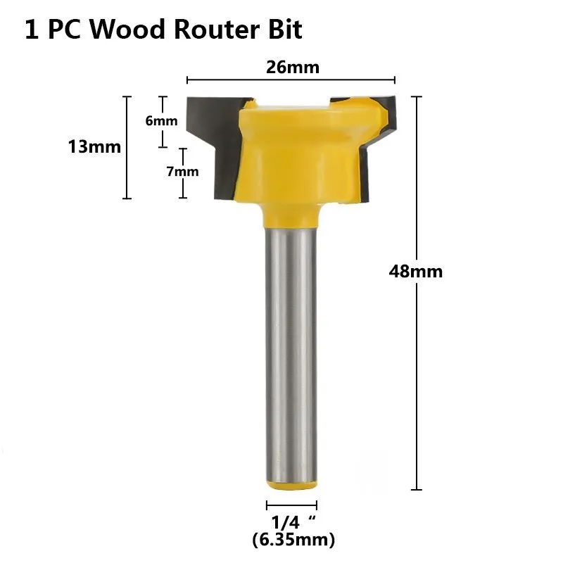 CMCP 1pc 1/4" Shank Drawer Router Bit For Wood Carbide Molding Router Bit Tenon Cutter Woodworking Tools Joint Milling Cutter image 2