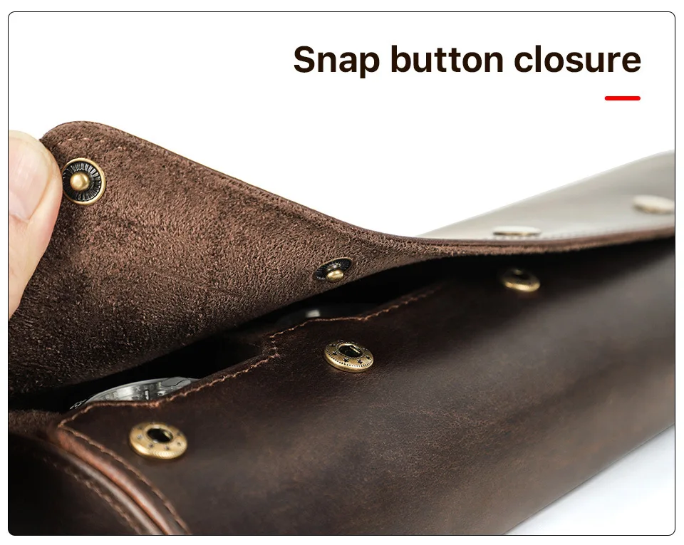 Cowhide Handmade Four-Pack Watch Storage B ox Travel Portable Leather Watch Box Gift B ox  watc h display w atch case box