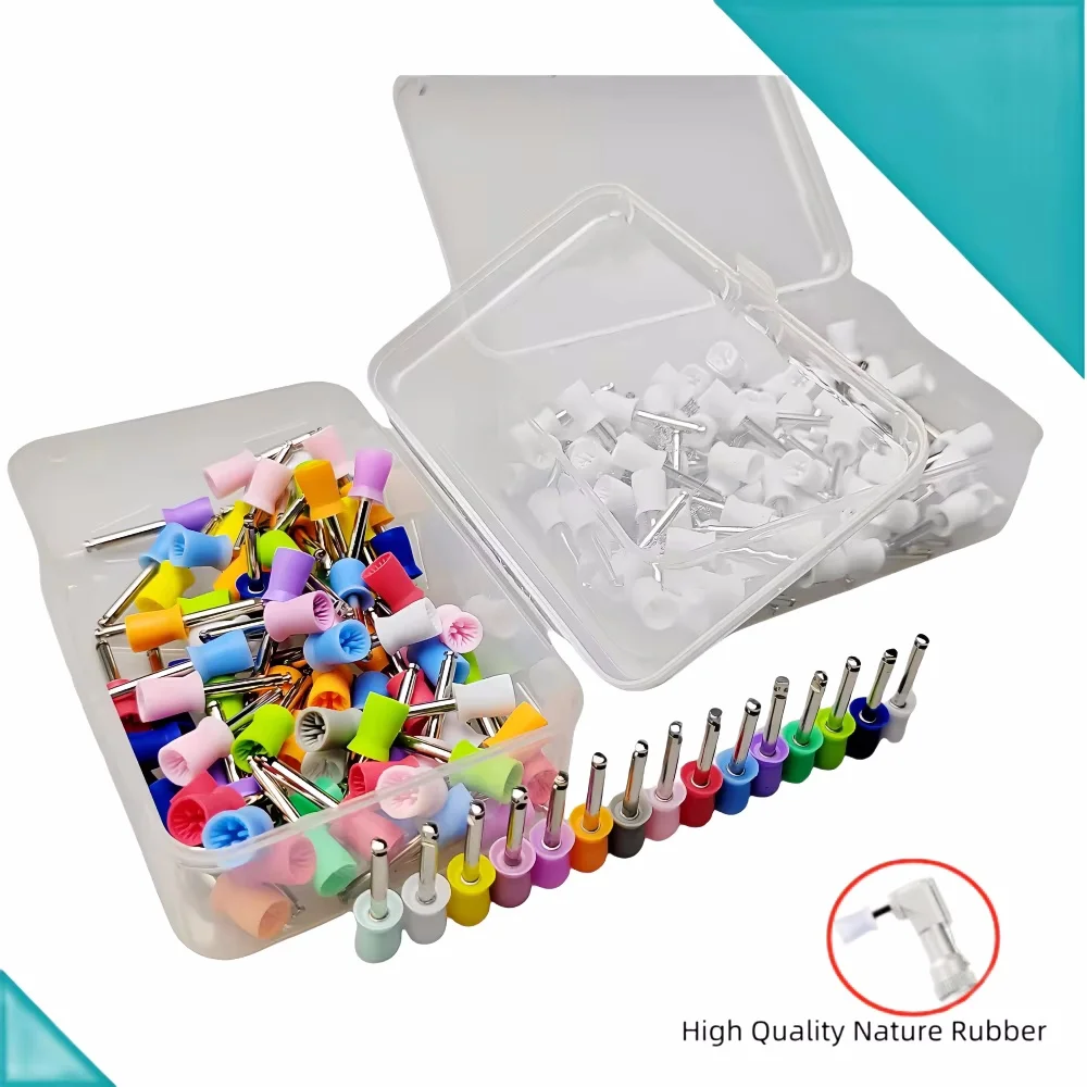 Dentistry Laboratory Dental Polishing Disposable Cup - Tooth Polish Rubber Brush Prophy for Low Speed Handpiece and Clinical